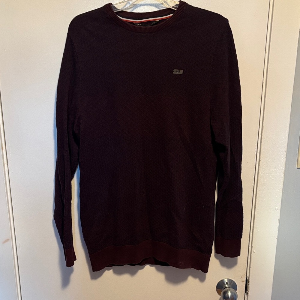 Armani Exchange Men's Burgundy Sweater